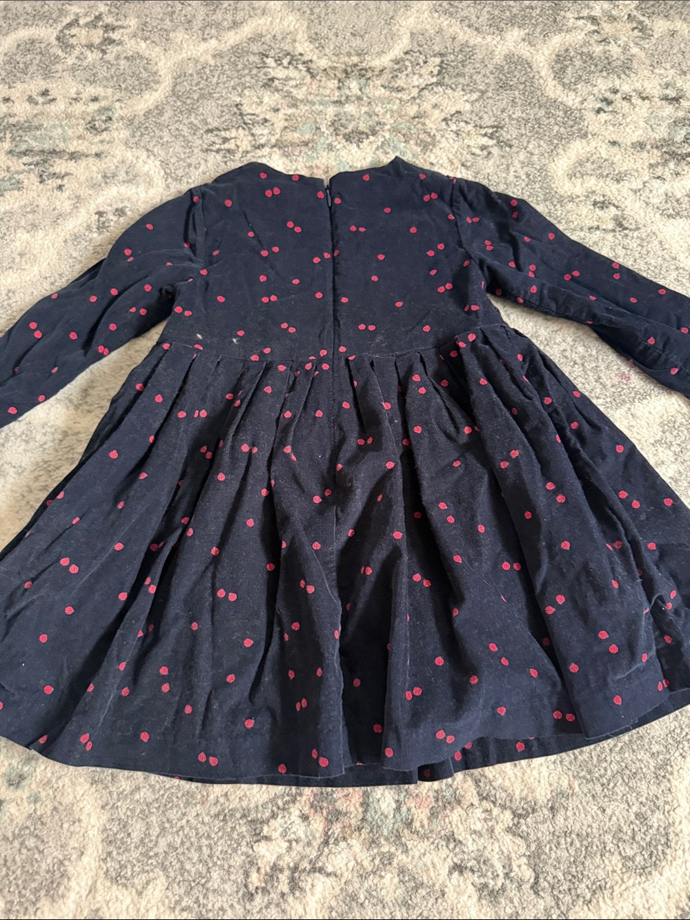 Girls Jacadi Ladybug Corduroy Dress - Picture 6 of 8